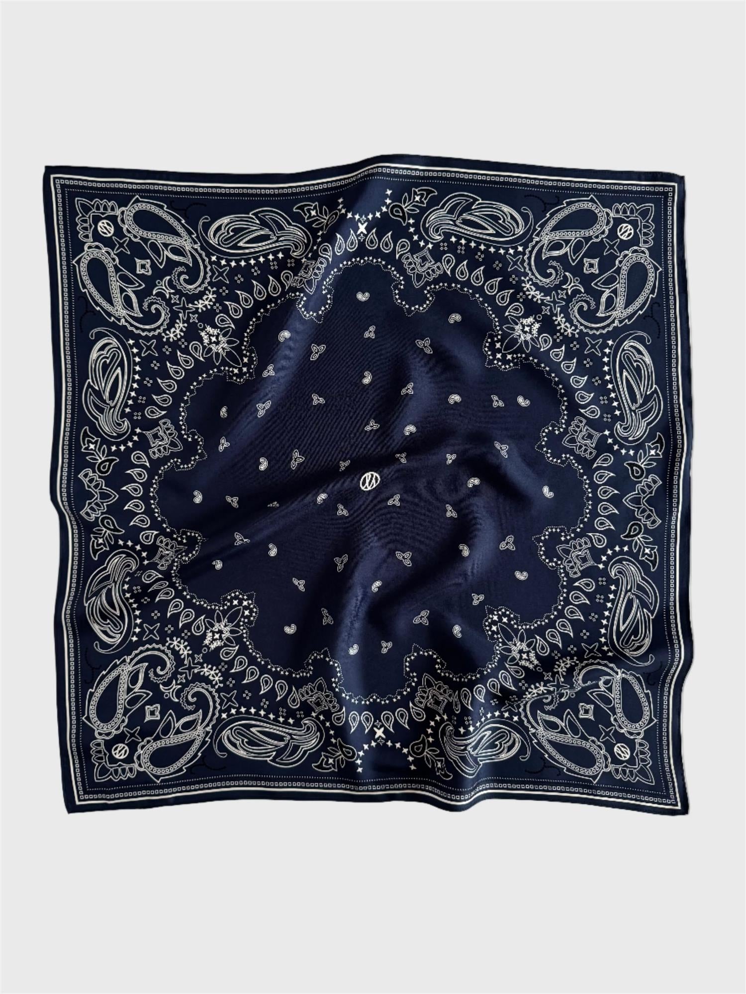 Skjerf | Paisley Scarf - Navy/Black/White